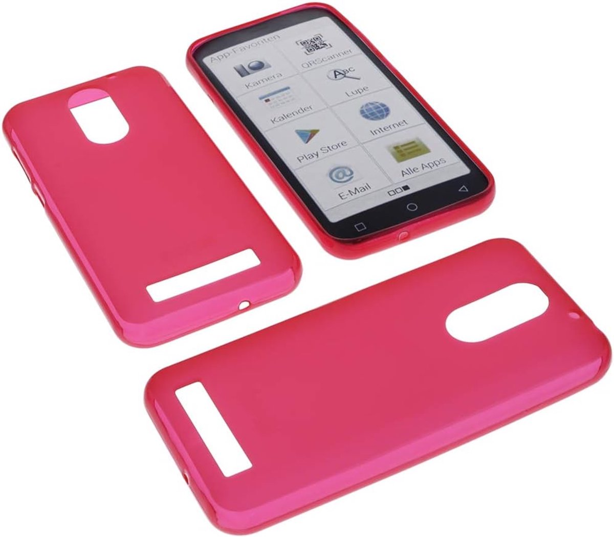 Case Compatible with Emporia Smart 4 Rubber TPU Protection Mobile Phone Case Red - ShopVlot