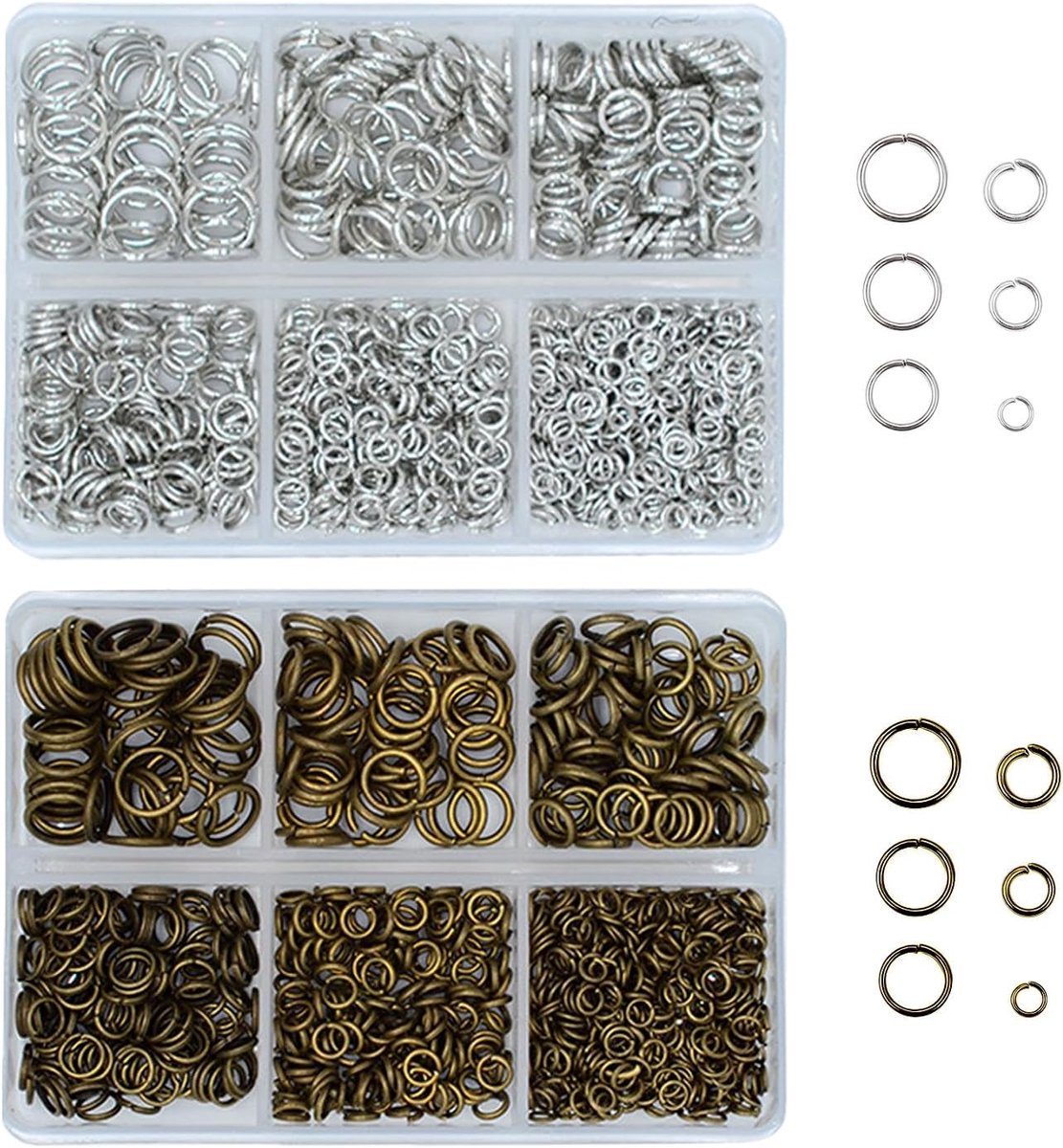 2 Dozen Met Open Ring Accessoires, Materialen Voor Het Maken Van Oorbellen En Armbanden, Opknoping Opslag, Sieraden - ShopVlot
