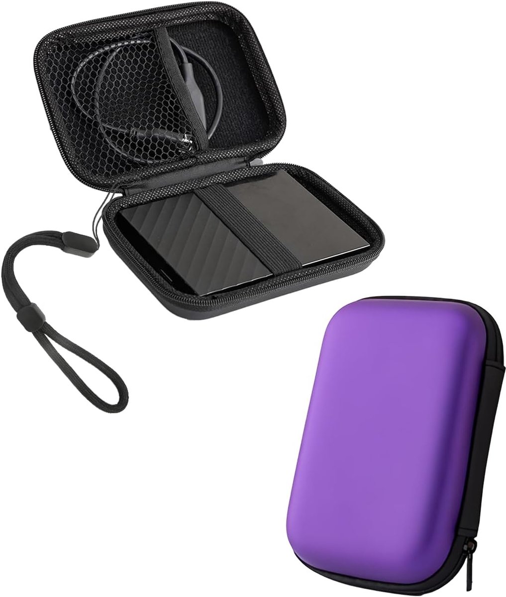 Protective Case for WD 5TB My Passport, Hard Shockproof EVA External Hard Drive Case 2.5" Carrying Case for Travel - ShopVlot