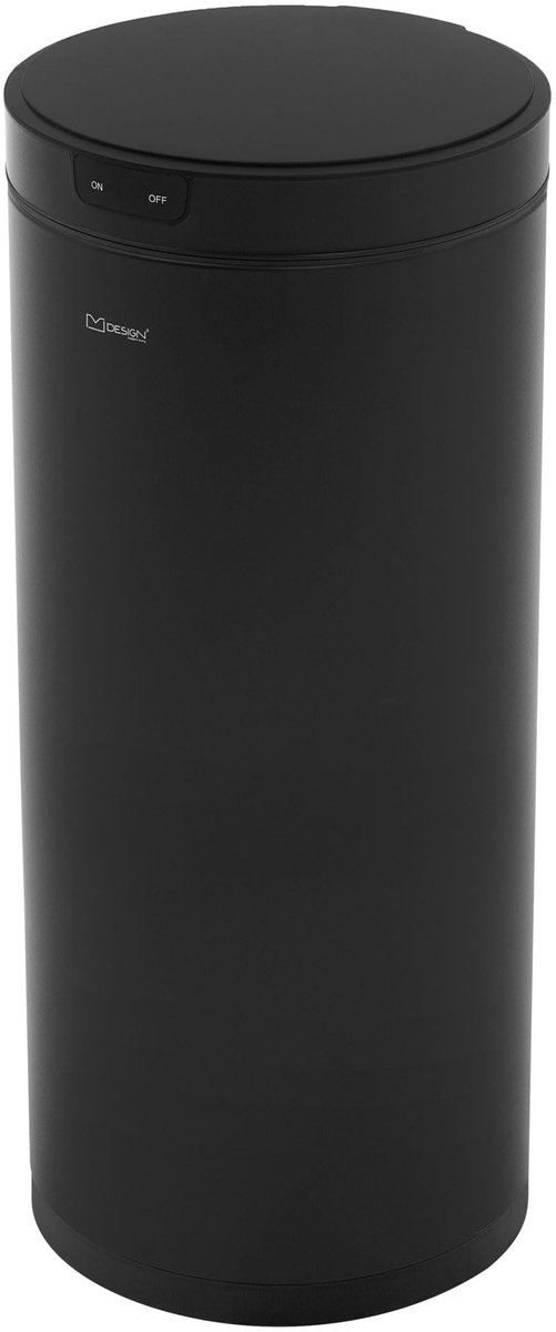 ML-Design staal sensor prullenbak 40 liter zwart automatische afvalemmer touchless handsfree openen en sluiten - ShopVlot