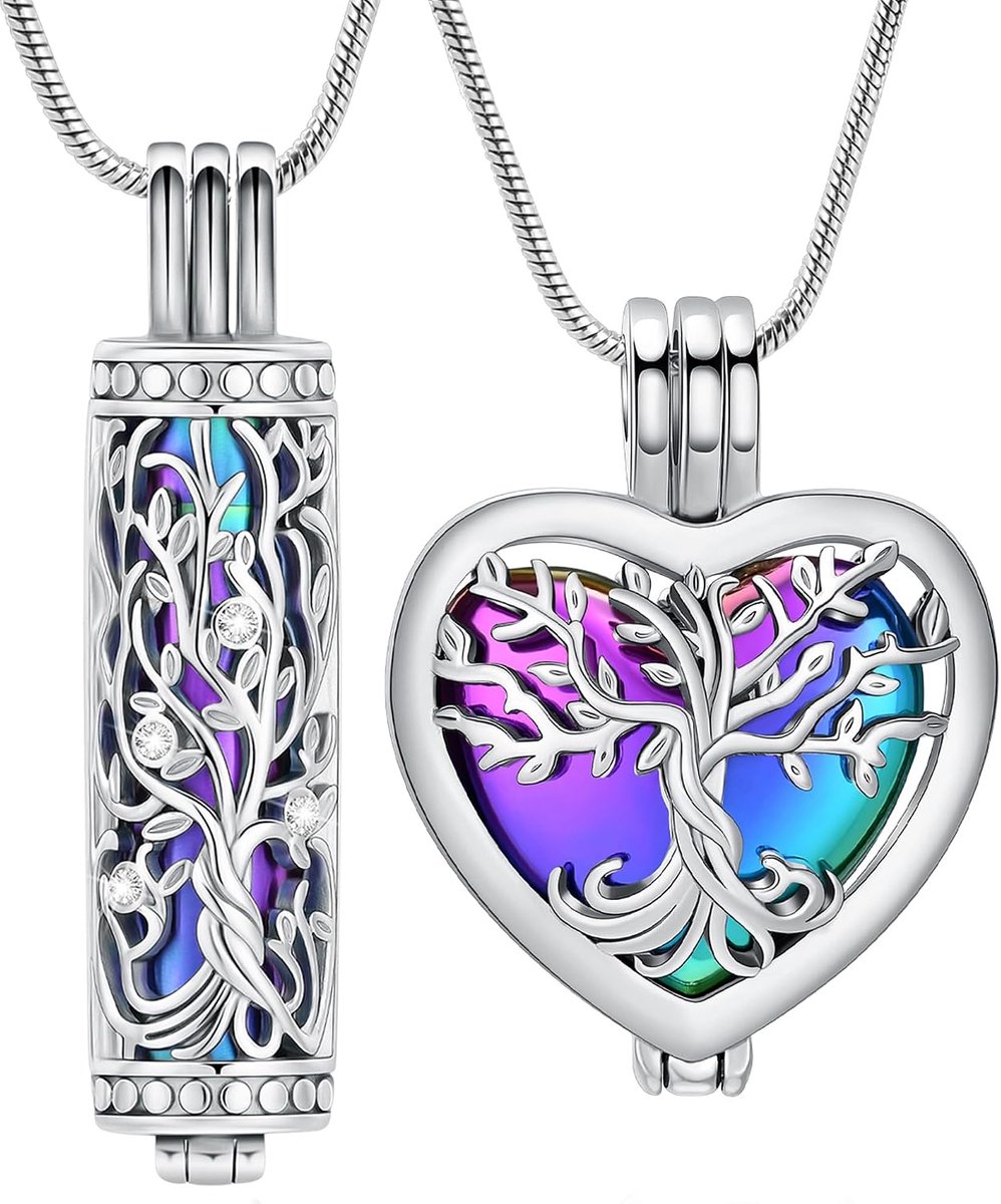 Urn Pendant Necklace Unisex Tree of Life - ShopVlot