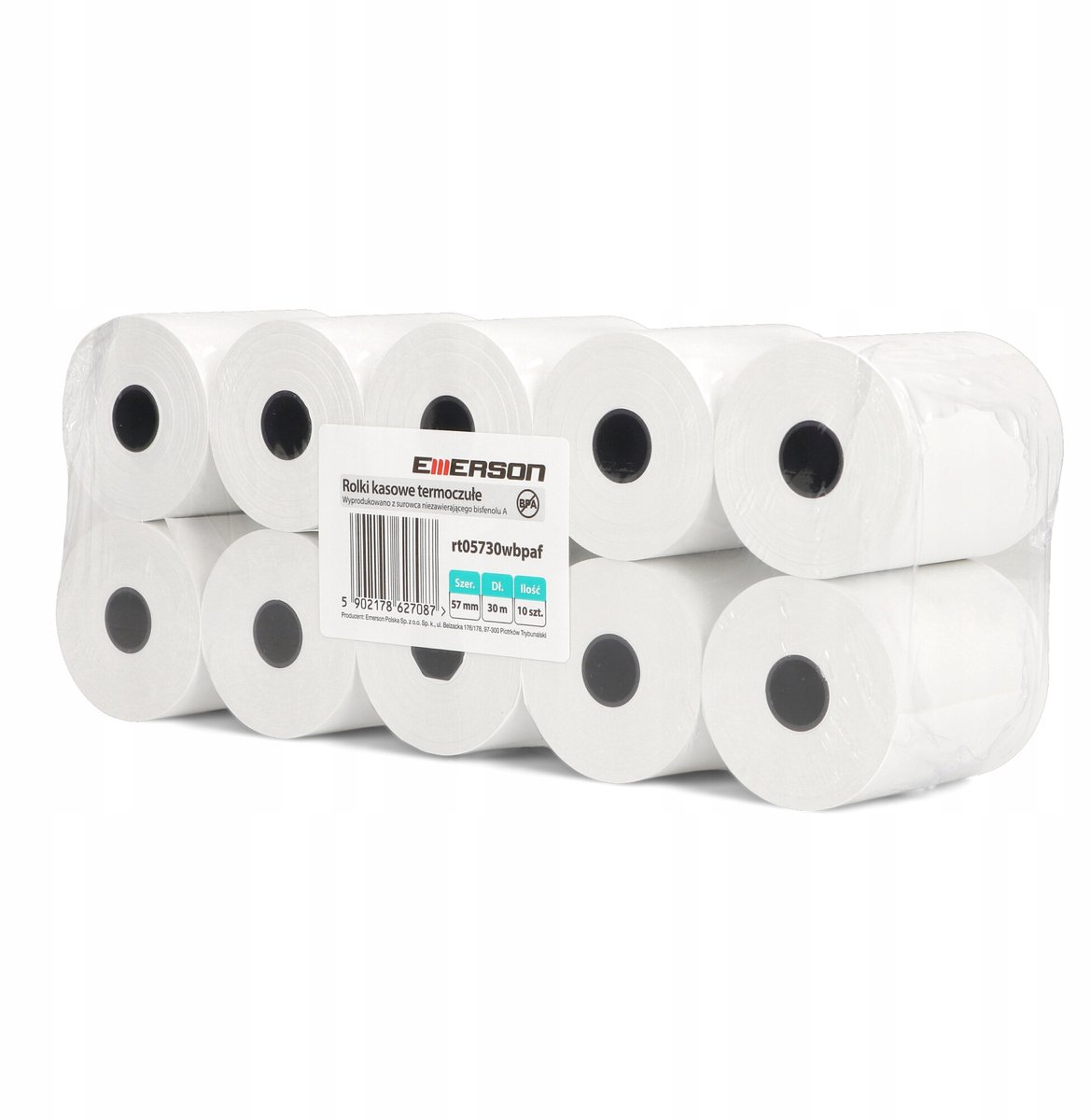 Emerson Thermische Rol 57x30mm - 10 stuks, BPA-vrij