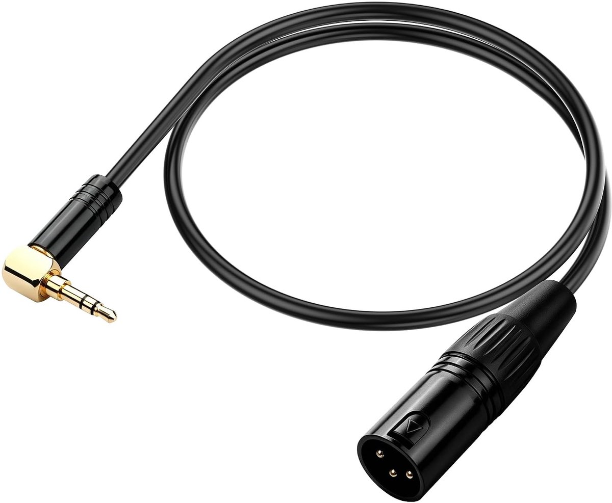 Rechthoekige 3,5 mm TRS-stekker naar XLR-mannelijke kabel, symmetrische audiokabel, 1/8 inch naar XLR stereo-kabel - ShopVlot