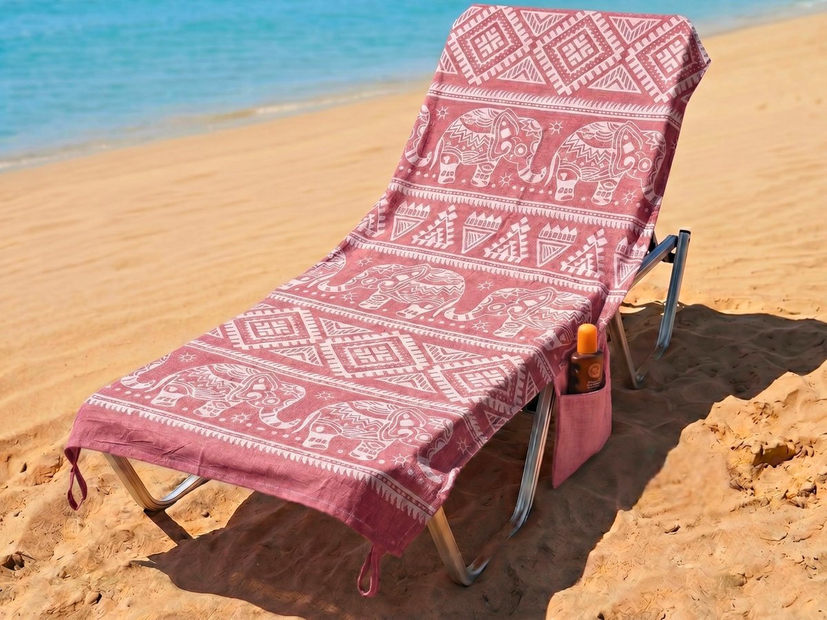 o-day Strandlaken met hoeken en zakken, 70 x 180 cm, strandlaken van fouta-katoen, 100% voor kinderbed en strand - ShopVlot