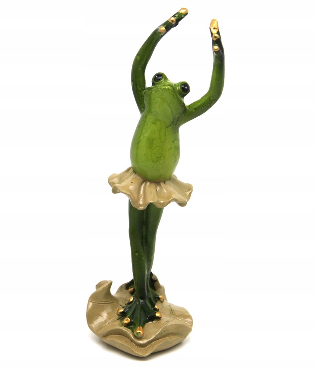 Charmante Balletdansers Kikker Beeldje - Keramiek Decoratie