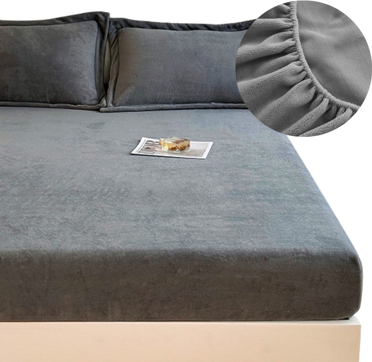 Zacht Pluche Hoeslaken met Elastiek 180x200cm - Warm & Zacht