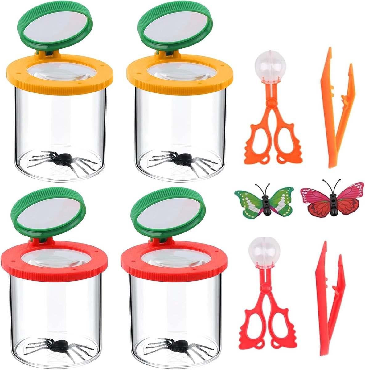 Vergrootglas set voor kinderen - 8-delige insectenobservatieset - met pincet en insectenvanger - ShopVlot