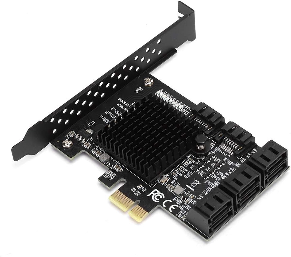 PCI-E naar SATA 3.0 kaart - 8-poorts uitbreidingskaart - ondersteunt SATA6G, 3G en 1.5G - ideaal voor opslaguitbreiding - ShopVlot