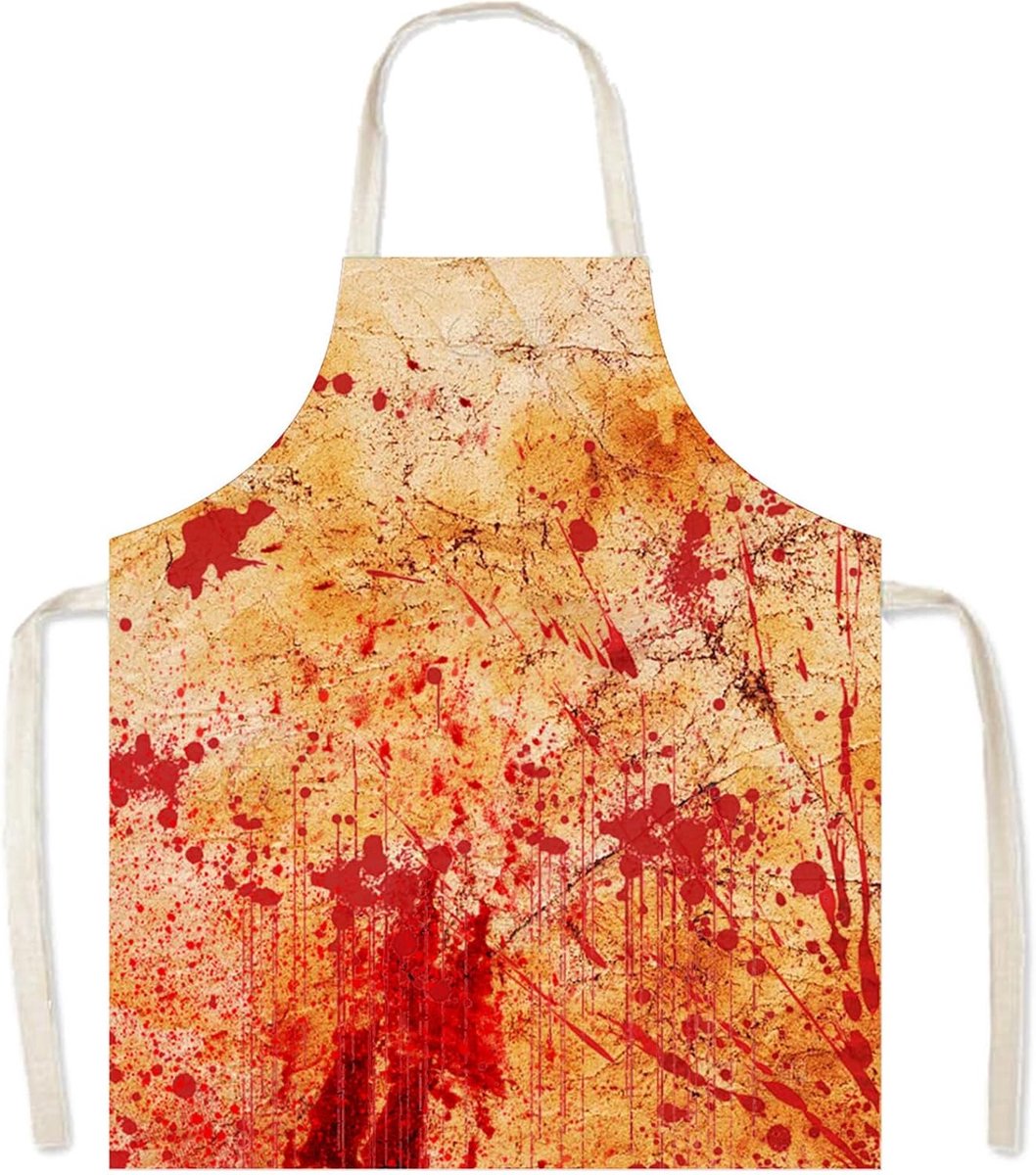 Halloween Schort Bloedspetters 65x75cm - Eng/bloederig kostuum - Verstelbaar en waterdicht - Ideaal voor kookplezier - ShopVlot