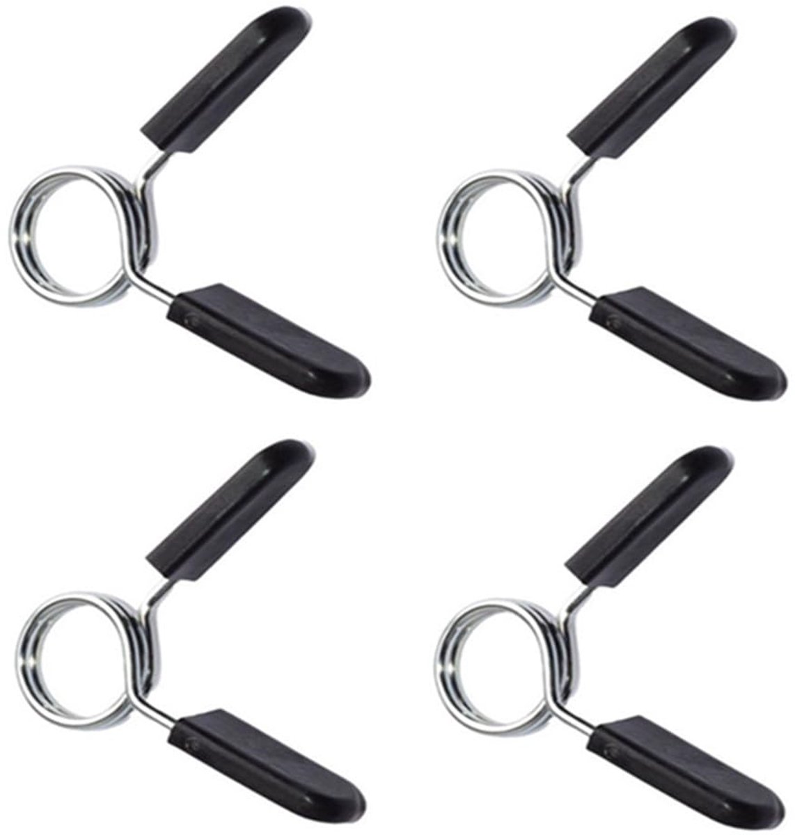 Set van 4 veerklemmen voor halterstangen, 25 mm