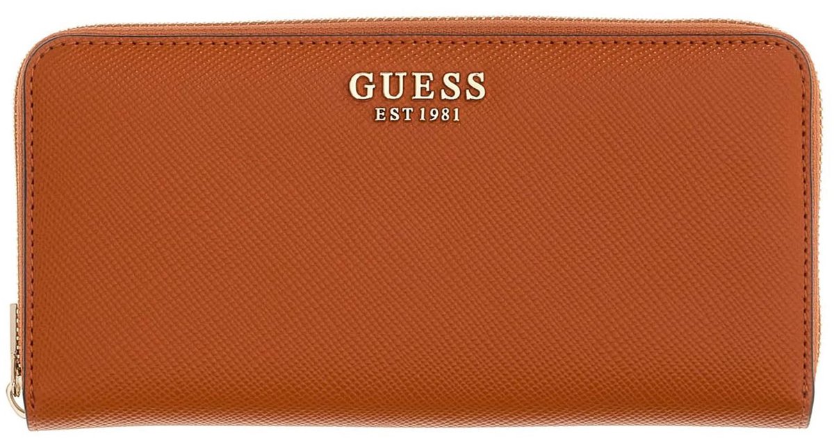 GUESS portemonnee Danielle SLG Zip Around Wallet Ginger oranje