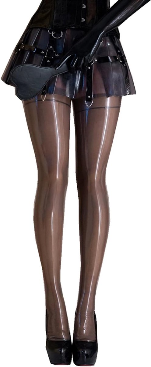Latex Transparent Black Stockings,Rubber Stockings for Women,Masquerade Party Costumes Accessories Handmade - ShopVlot