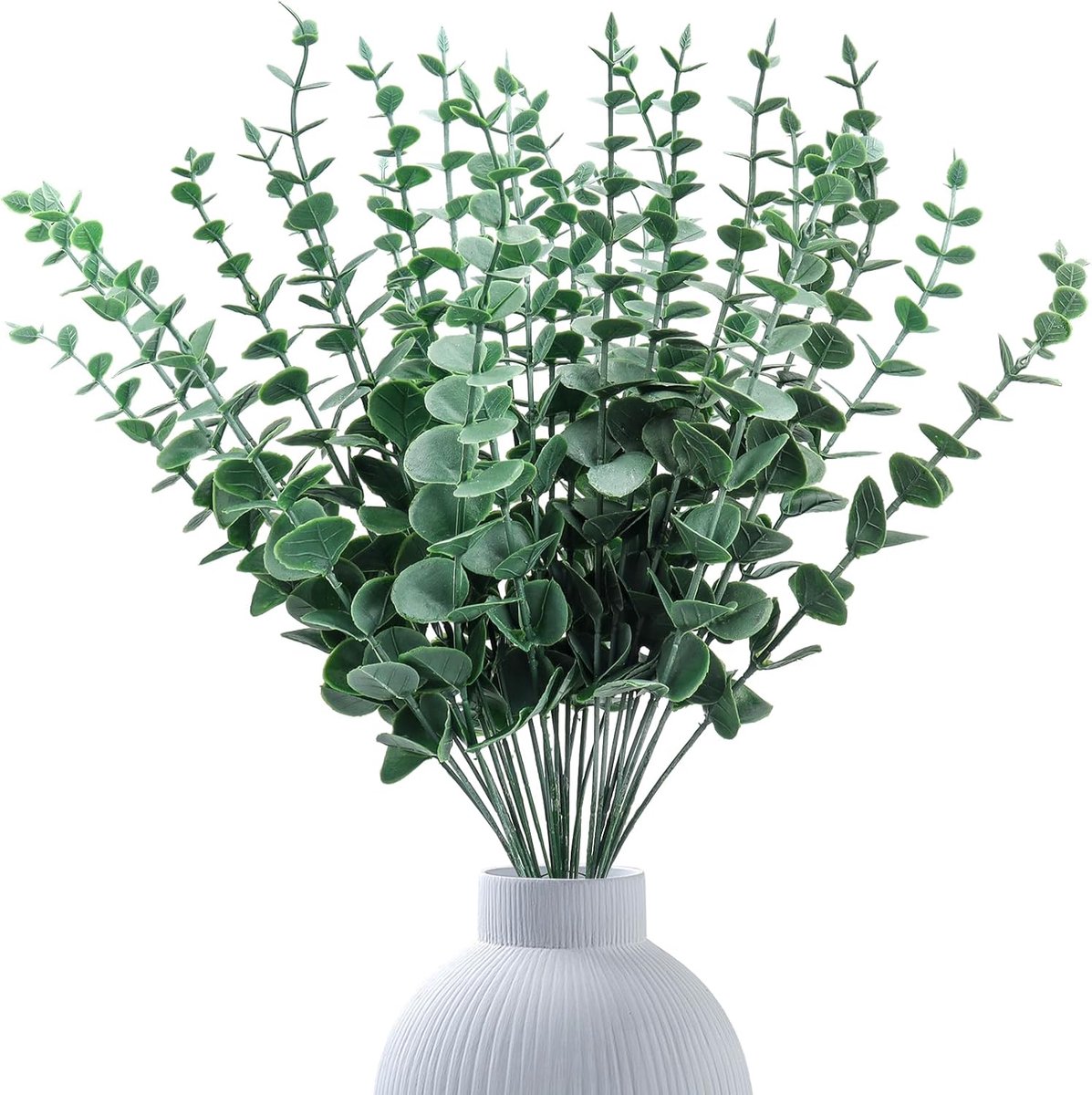 Artificial Eucalyptus Stems, Faux Eucalyptus Leaves Stems Fake Eucalyptus Branches for Wedding Bouquet Home Decoration - ShopVlot