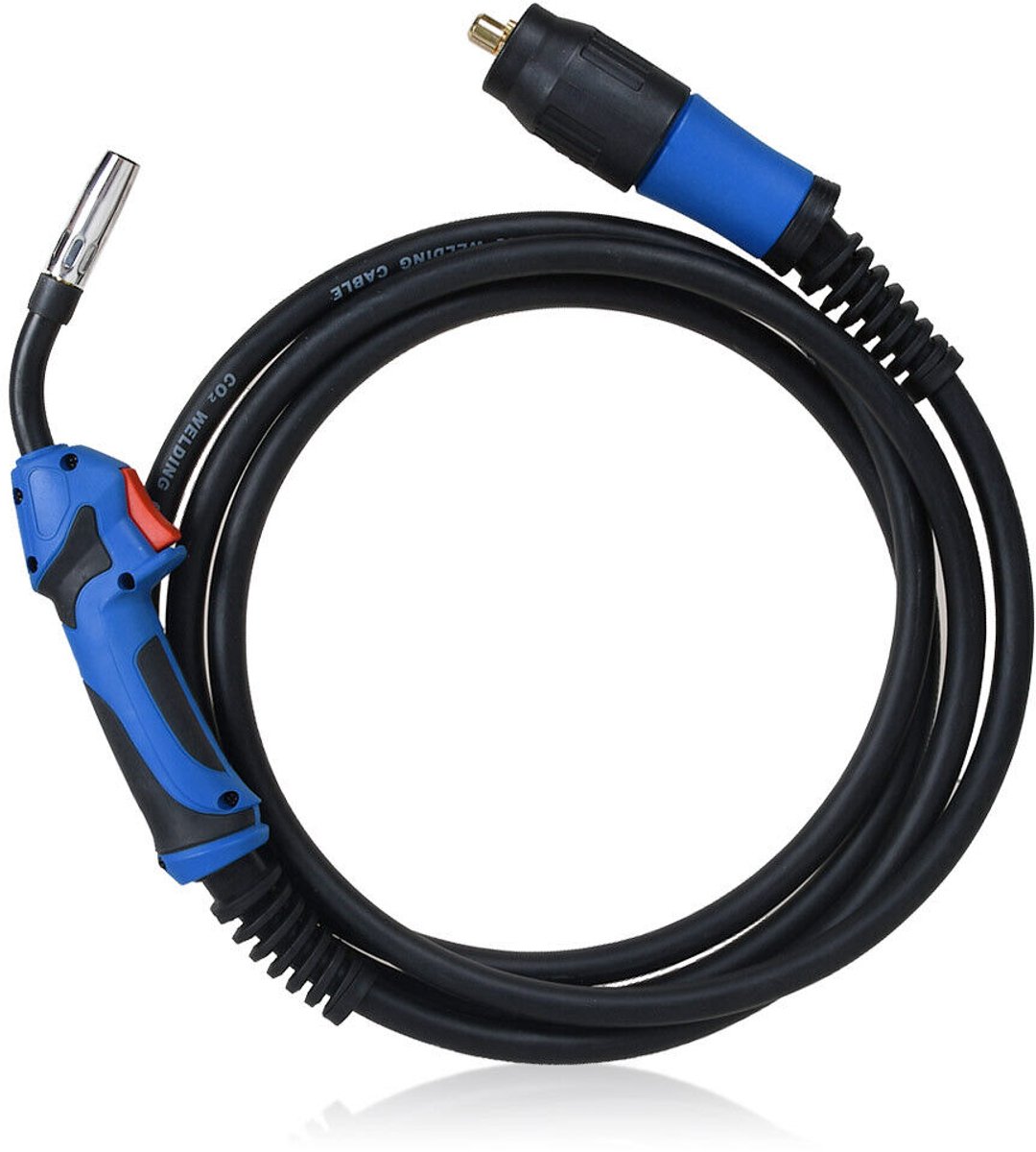 MB15AK MIG-lasbrander - MIG Europese standaardconnector - MAG geïntegreerde MIG-lasmachine - 4m lasbrander - met beschermgasslang en Europese standaardconnector