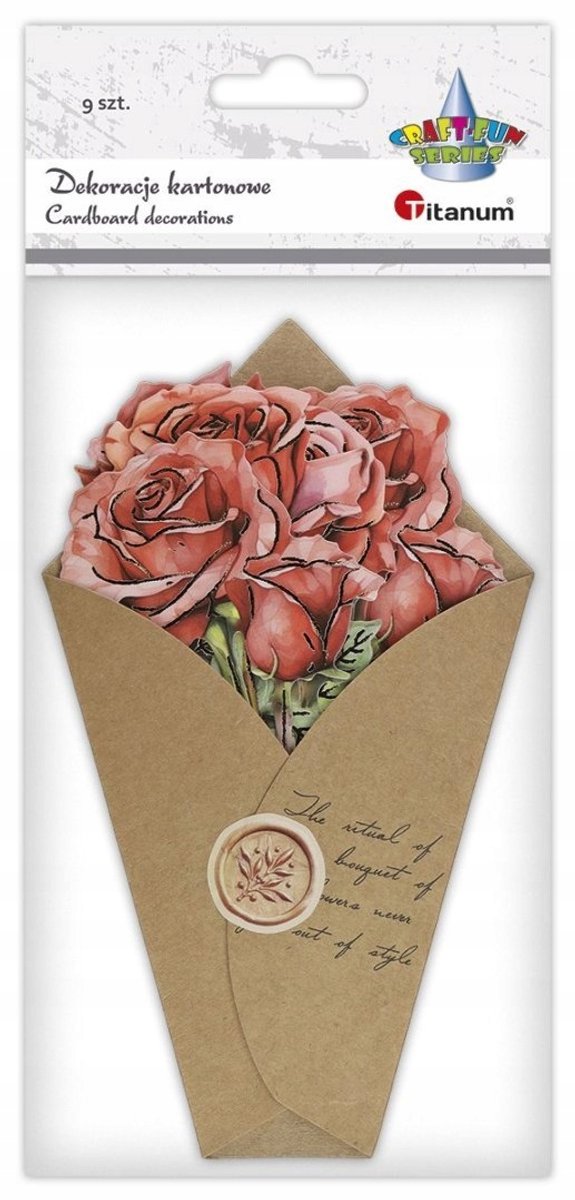 Papieren Rozen Decoratie Set - 9 Stuks