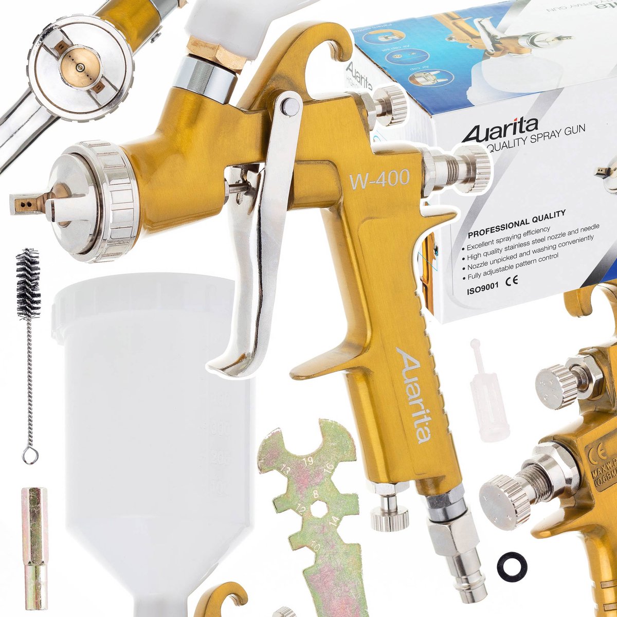 LVMP Spuitpistool 1.4mm met 600ml Bovenbeker