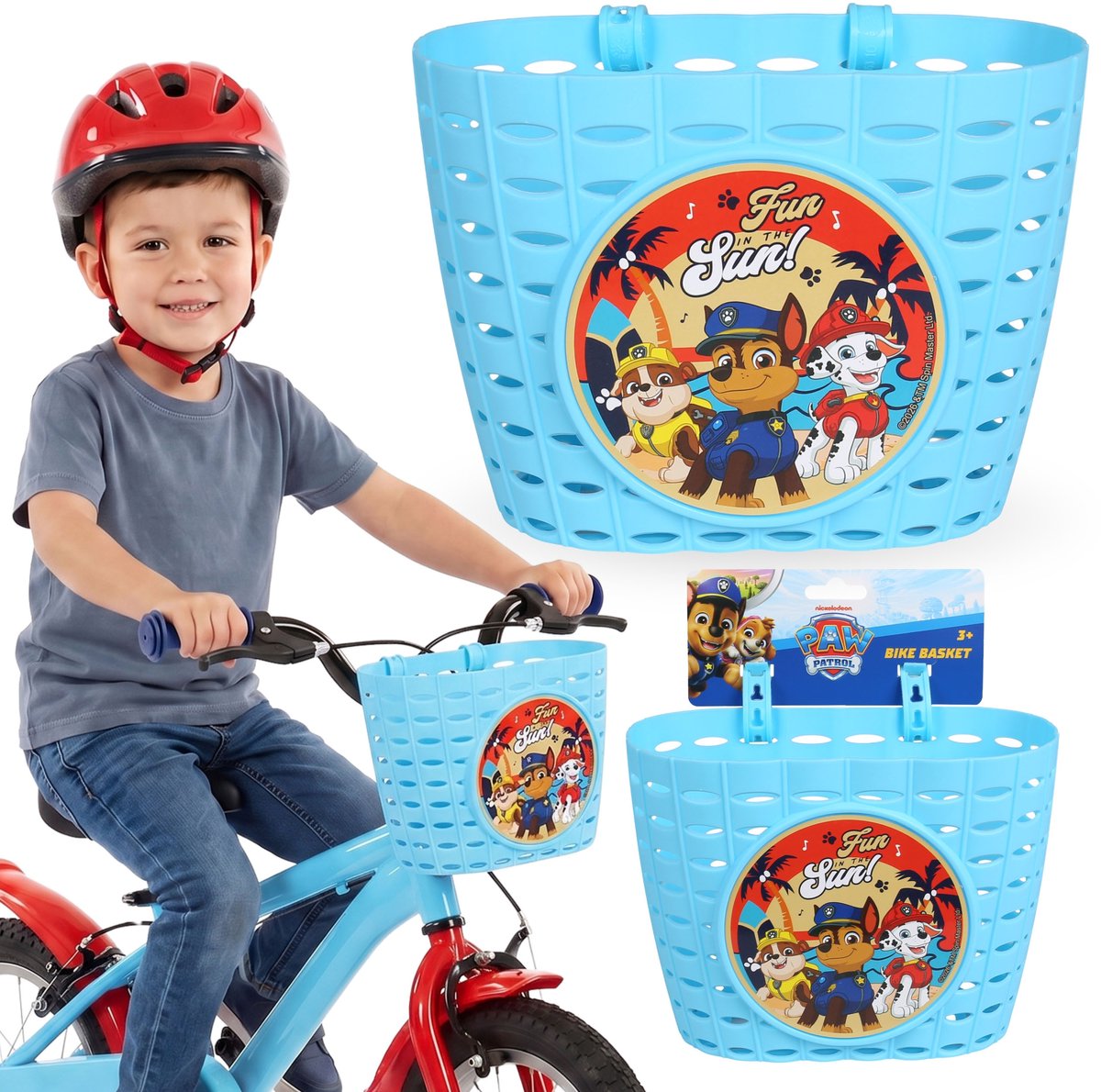 Paw Patrol Fietsmandje voor kinderen op het stuur, jongensmandje voor fiets, step 20x15x12 cm
