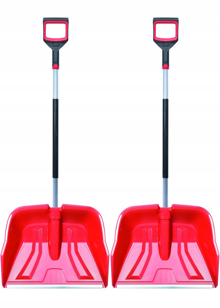 2x Stevige Sneeuwschop Schraper Rood 55cm x 136cm