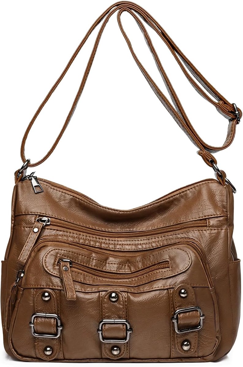Large Ladies Shopper Bag PU Leather Handbag Shoulder Bag - ShopVlot