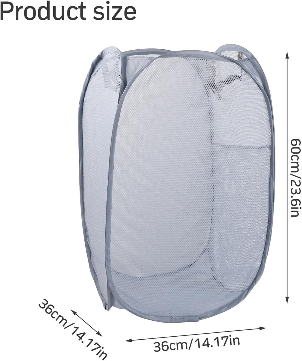 Foldable Laundry Basket, Pop Up Laundry Basket with Handles, Large Folding Laundry Basket, Dirty Clothes Storage - ShopVlot