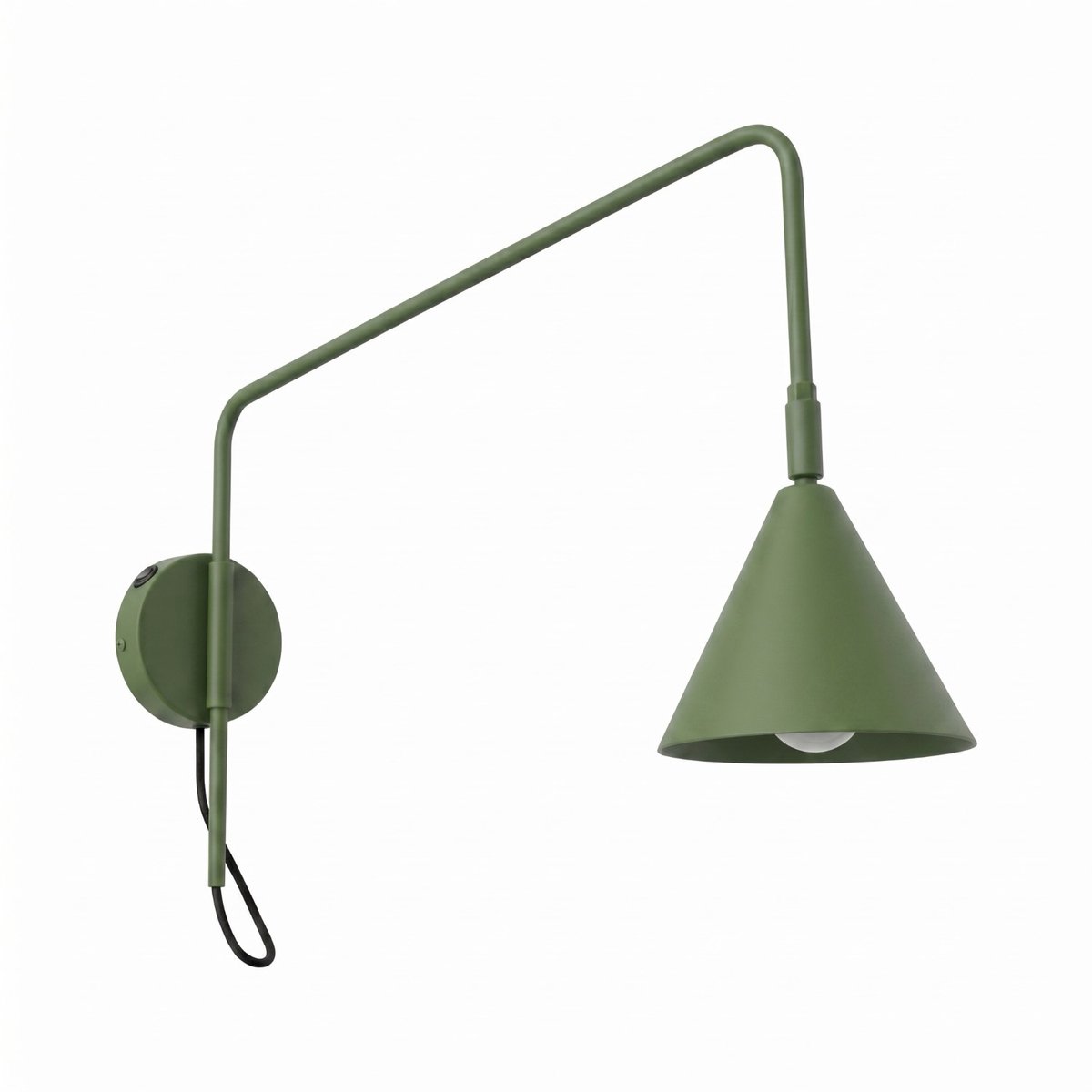 Sollux Lighting Wandlamp NOX - E14 - olijfgroen - staal - 14x61x30cm