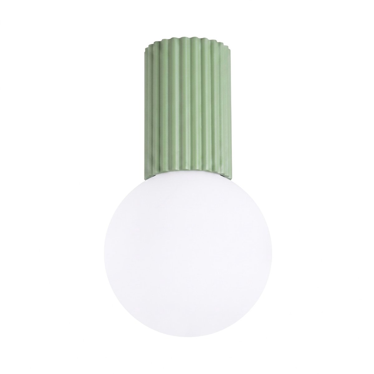 Sollux Lighting Plafondlamp Halo - G9 - salie - aluminium/glas - 12x12x21cm