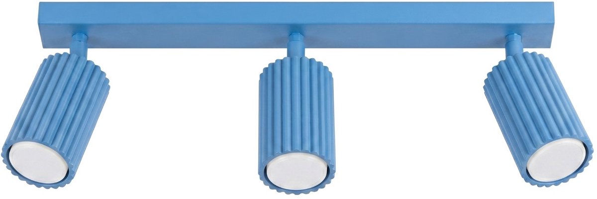 Sollux Lighting Plafondlamp Karbon - GU10 - lichtblauw - aluminium - 45x6.5x16.5cm