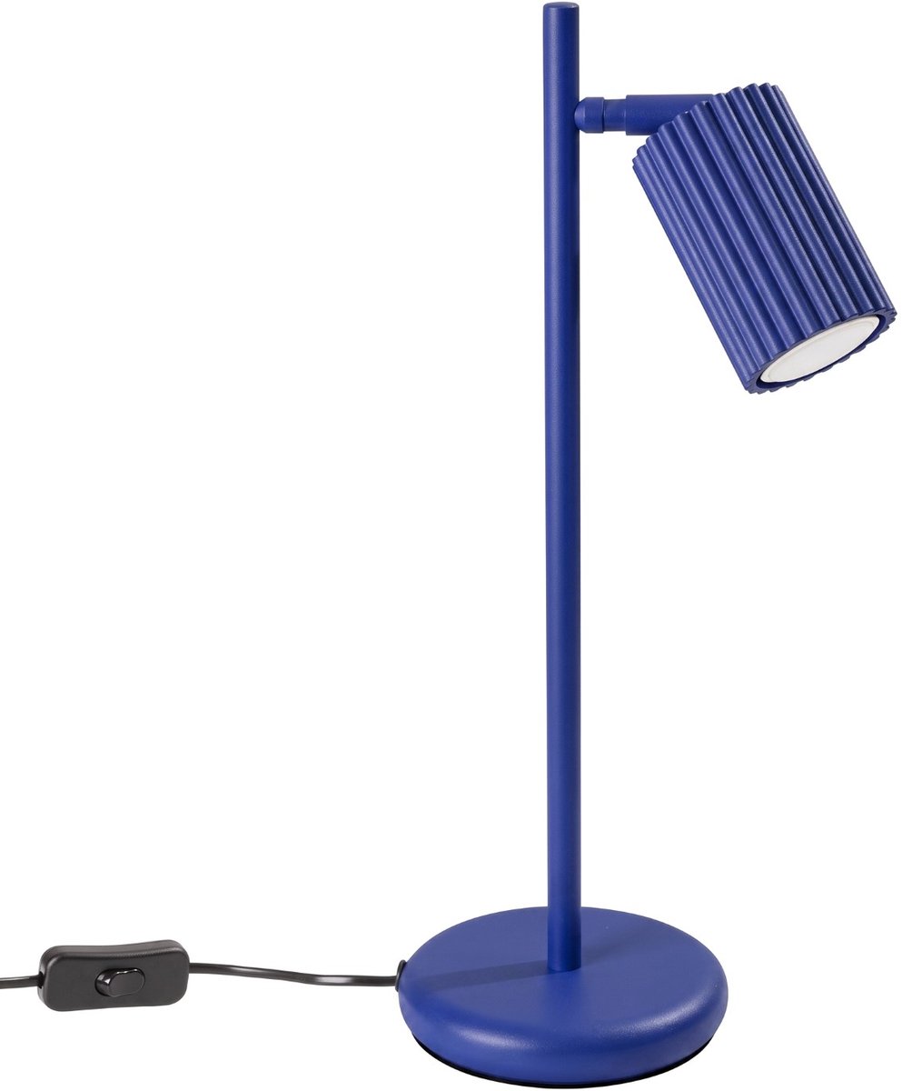 Sollux Lighting Tafellamp Karbon - GU10 - ultramarijn - aluminium - 14.5x19.5x43cm