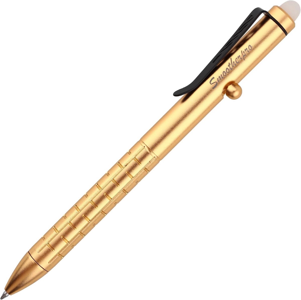 SMOOTHERPRO Uitwisbare pen met intrekbare gum clip roestvrij staal - ShopVlot