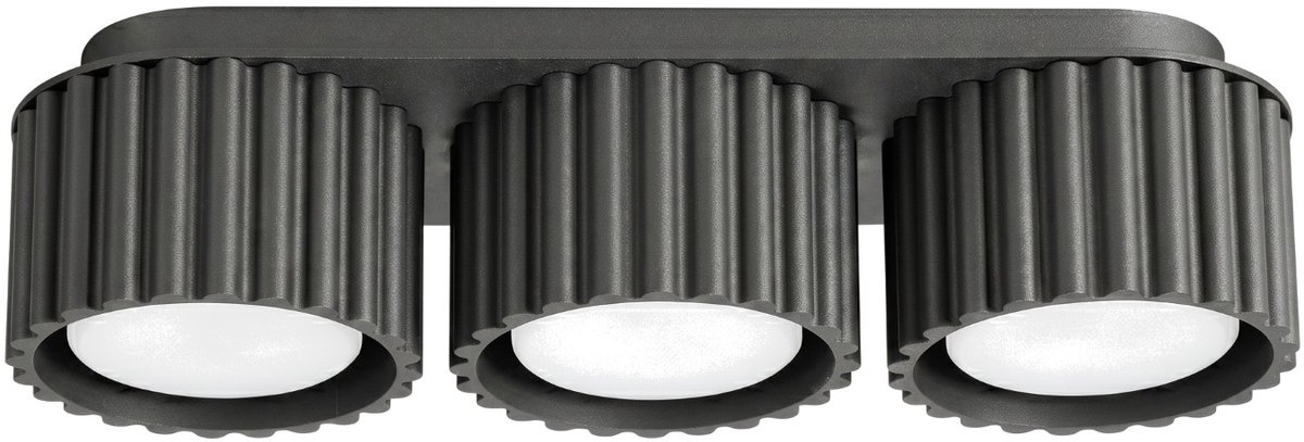 Sollux Lighting Plafondlamp AURA - Gx53 - zwart - aluminium - 32.5x10x8cm