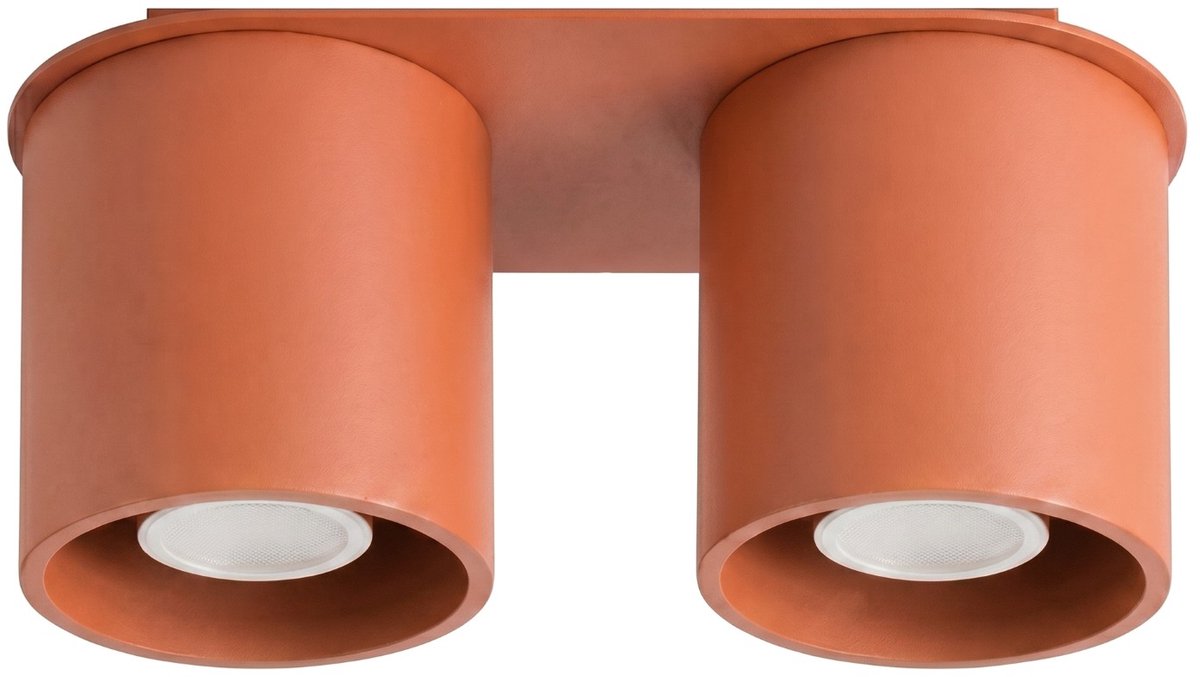 Sollux Lighting Plafondlamp Orbis - GU10 - rode oker - aluminium - 26x10x12cm