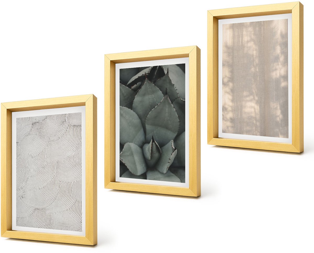 Coloray 4-Delige Schilderij Set - Zomerse texturen van dichtbij in een tropisch klimaat - 20 x 30 cm - Wanddecoratie - Woonkamer Decoratie - Interieur Decoratie