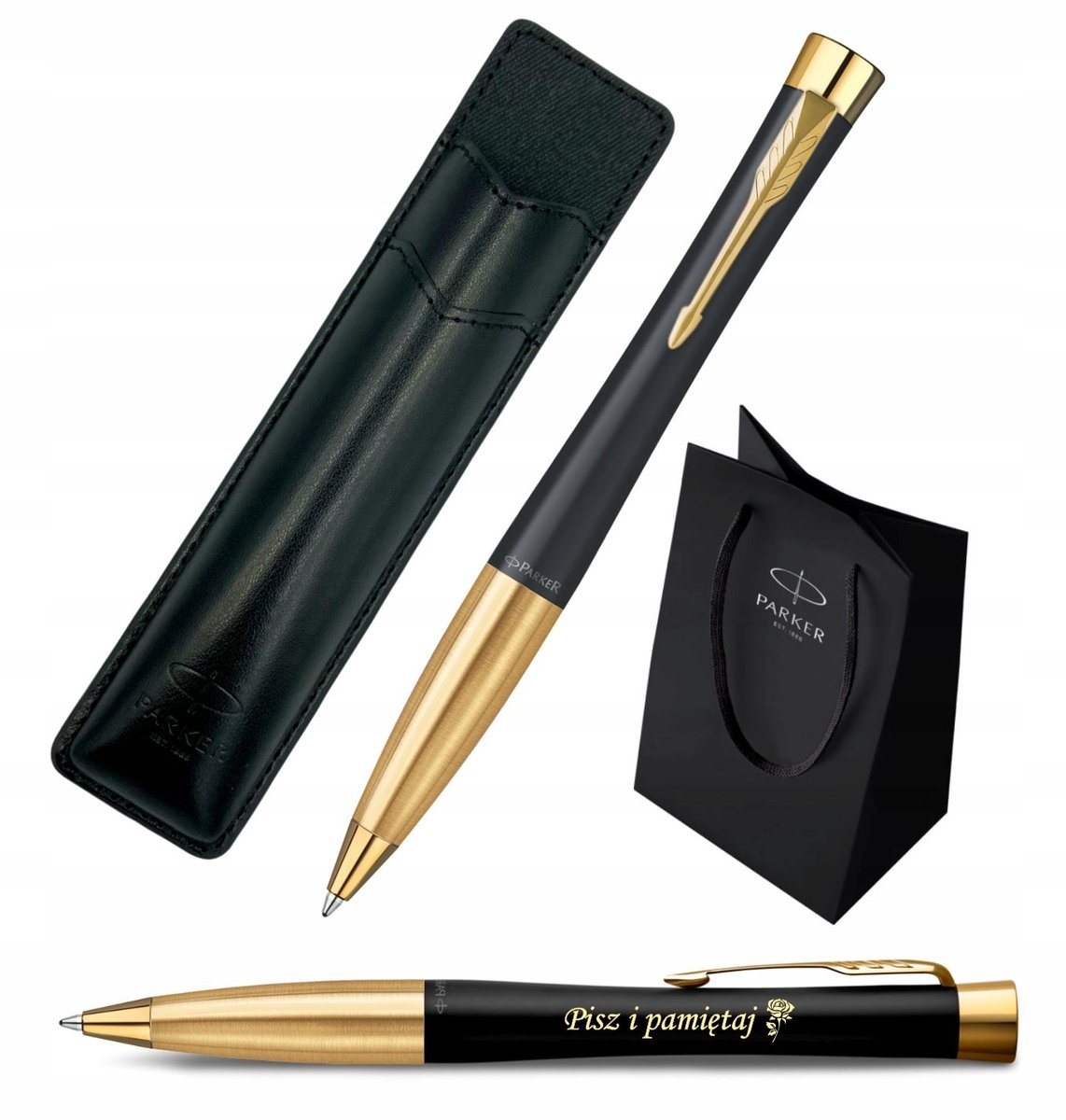 Parker Urban Zwart Gouden Gravure Pen met Etui