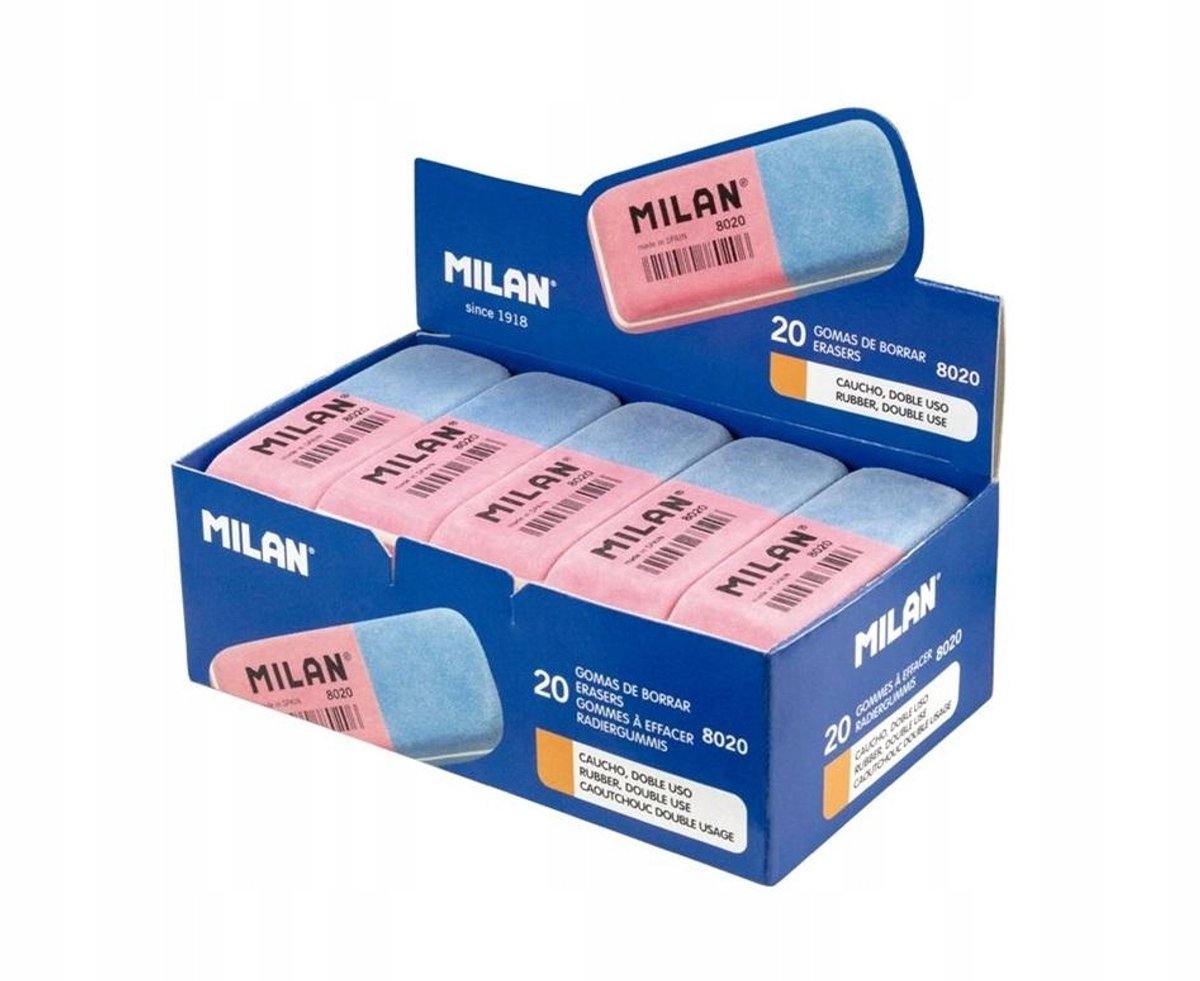 Milan Gum Inkt en Potloodgum - 20 Stuks