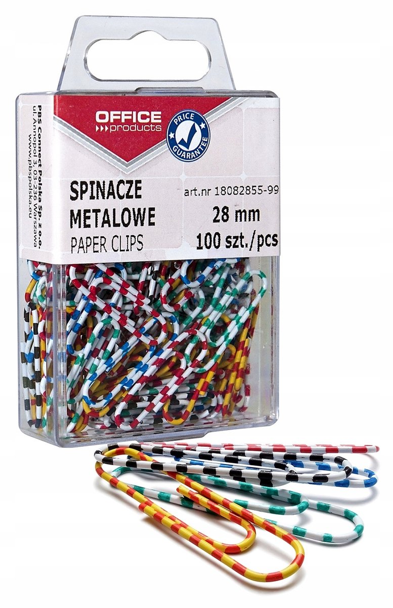 Zebra Metalen Paperclips 28mm, Gecoat, 100 Stuks in Doosje
