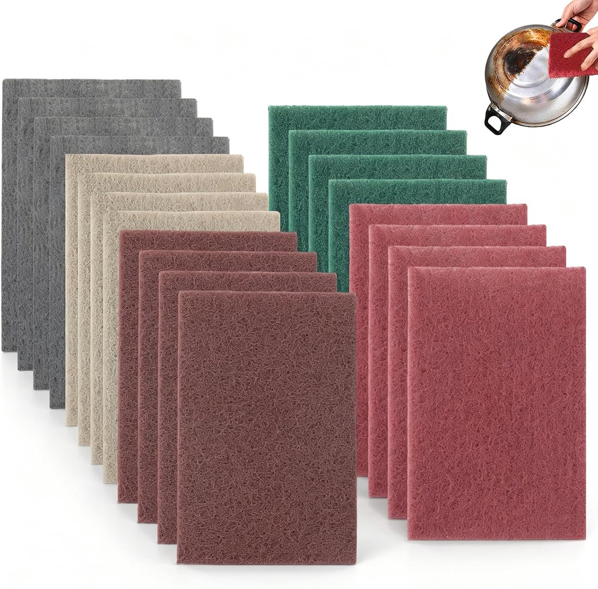 20 stuks schuurvliespads, 5 korrel 3000/1500/1000/800/600 voor polijsten - ShopVlot