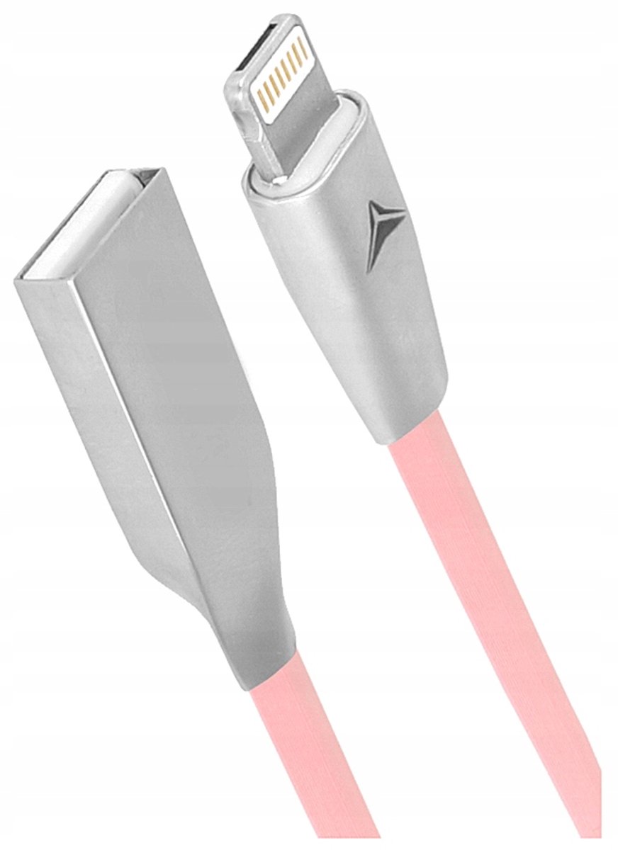 USB naar MicroUSB + Lightning Kabel 120cm - Roze