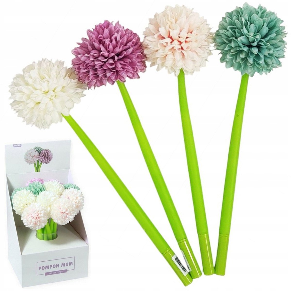 Merkloze Bloem Pen - Chrysant - Blauwe Inkt