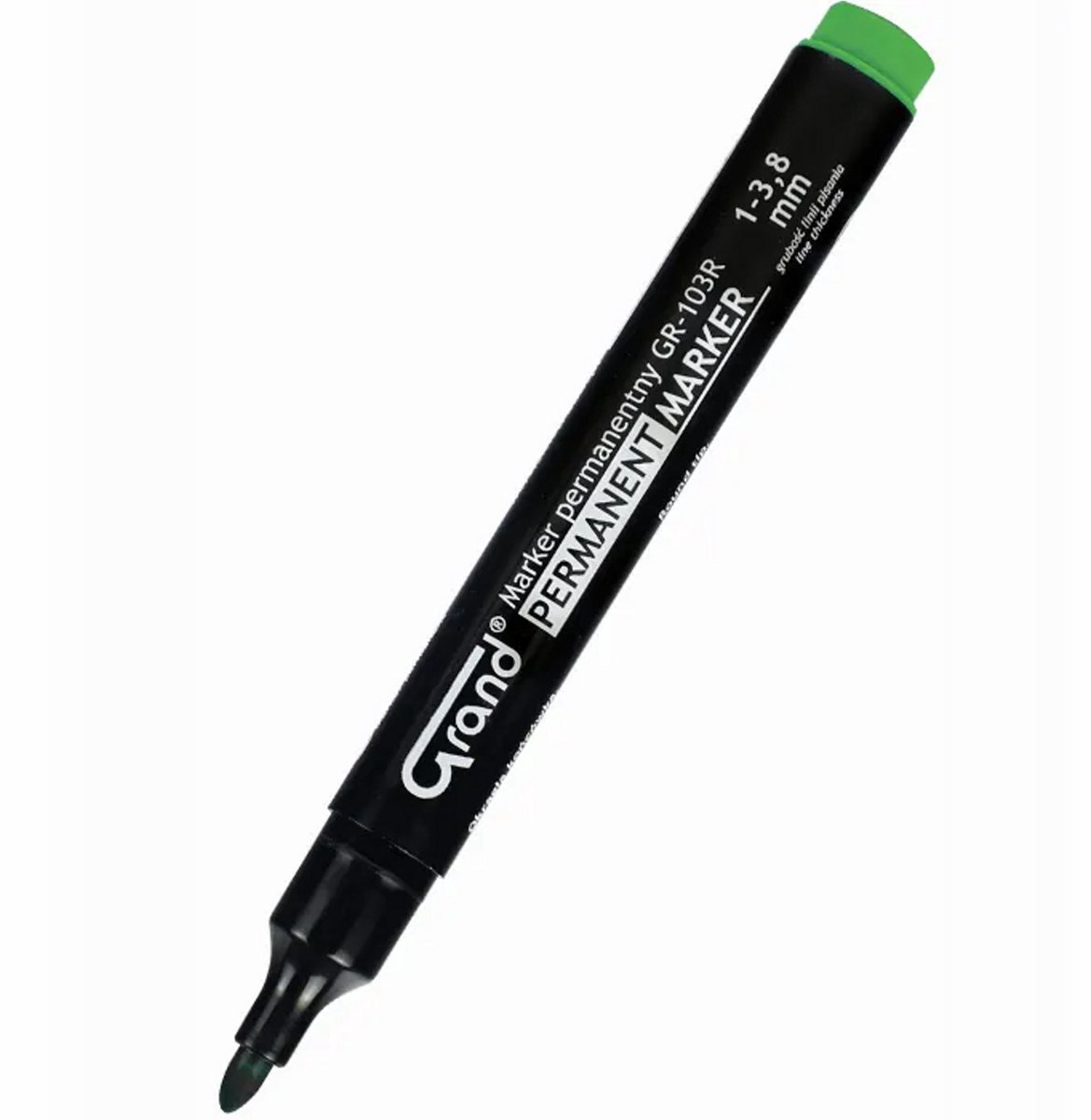 Grand GR-103R permanente marker, groene inkt, ronde punt 1-3,8mm