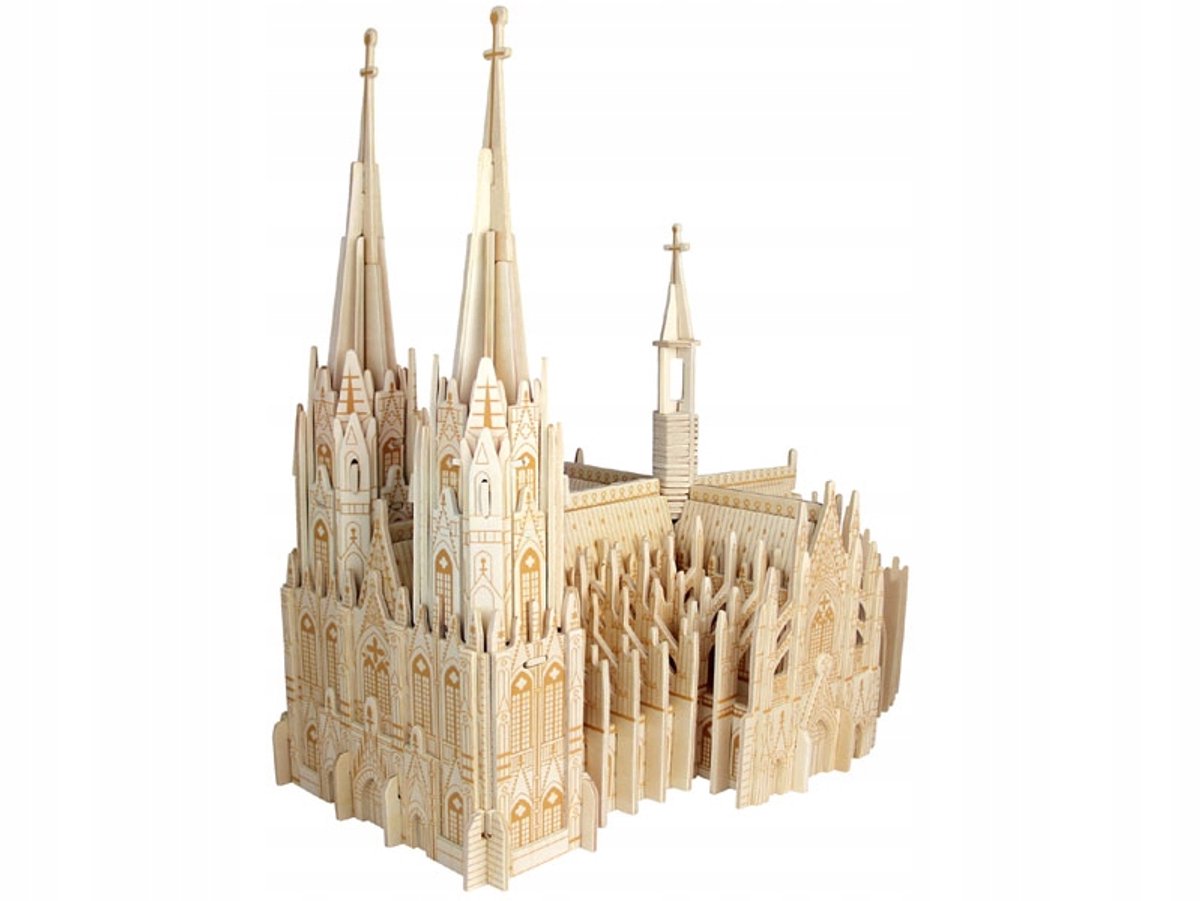 Houten 3D Puzzel Kathedraal van Keulen - Bouwpakket