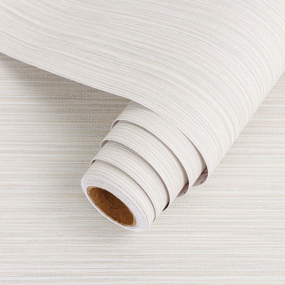 Arthome Peel and Stick Wallpaper Grey Grass Fabric Textured Contact Paper 40cm x 1000cm, Self Adhesive and Removable - ShopVlot