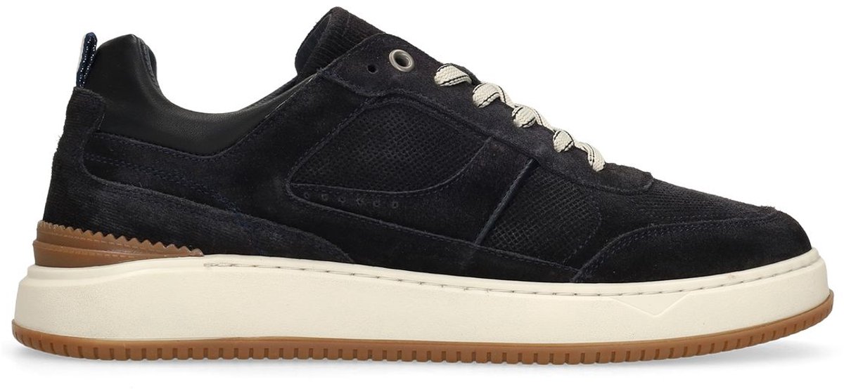 No Stress - Heren - Donkerblauwe suède sneakers - Maat 42