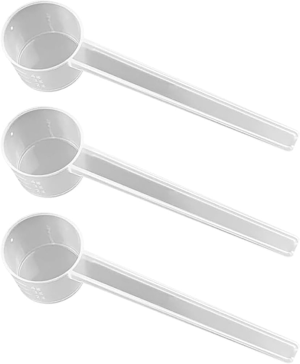 Maatlepelset 3 stuks - transparante maatbeker 5 gram - met markeringen - ideaal voor nauwkeurig meten - ShopVlot