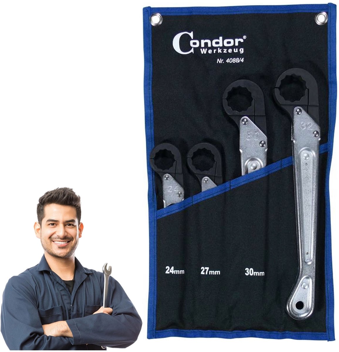 Verstelbare Ringsleutel Set 24-32 mm, 4 Stuks