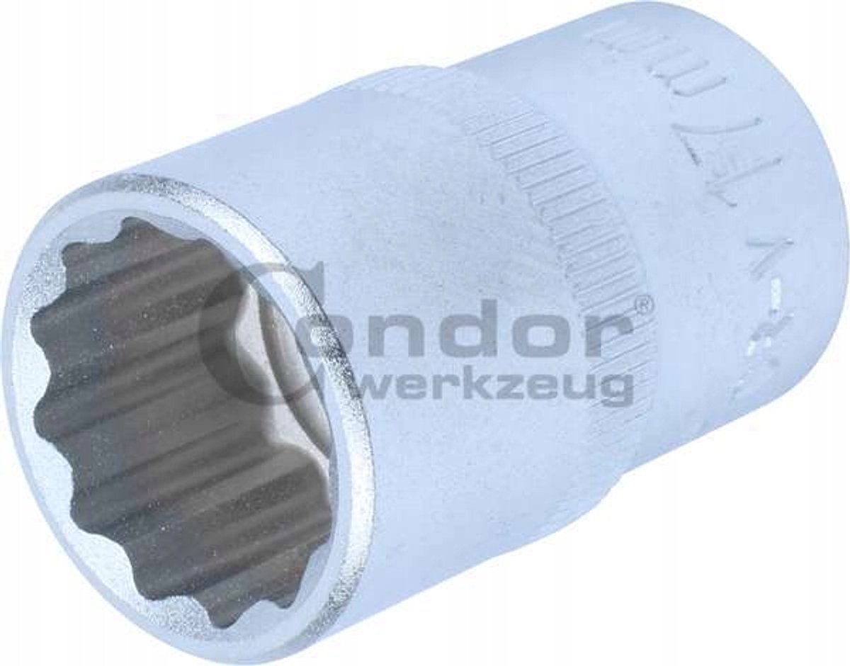Dop 3/4", 28 mm, 12-kant, Chroom-Vanadium Staal