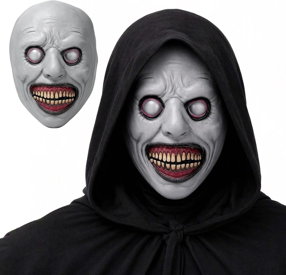 Mineup Halloween masker, glimlachend demonenmasker, latex griezelmasker - ShopVlot