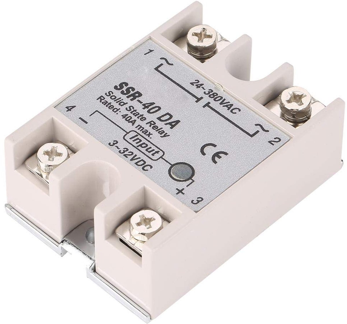 Solid State Relay Single Phase DC AC SSR-40DA 40A 3-32V DC/24-380V AC Solid State Relay Module - ShopVlot