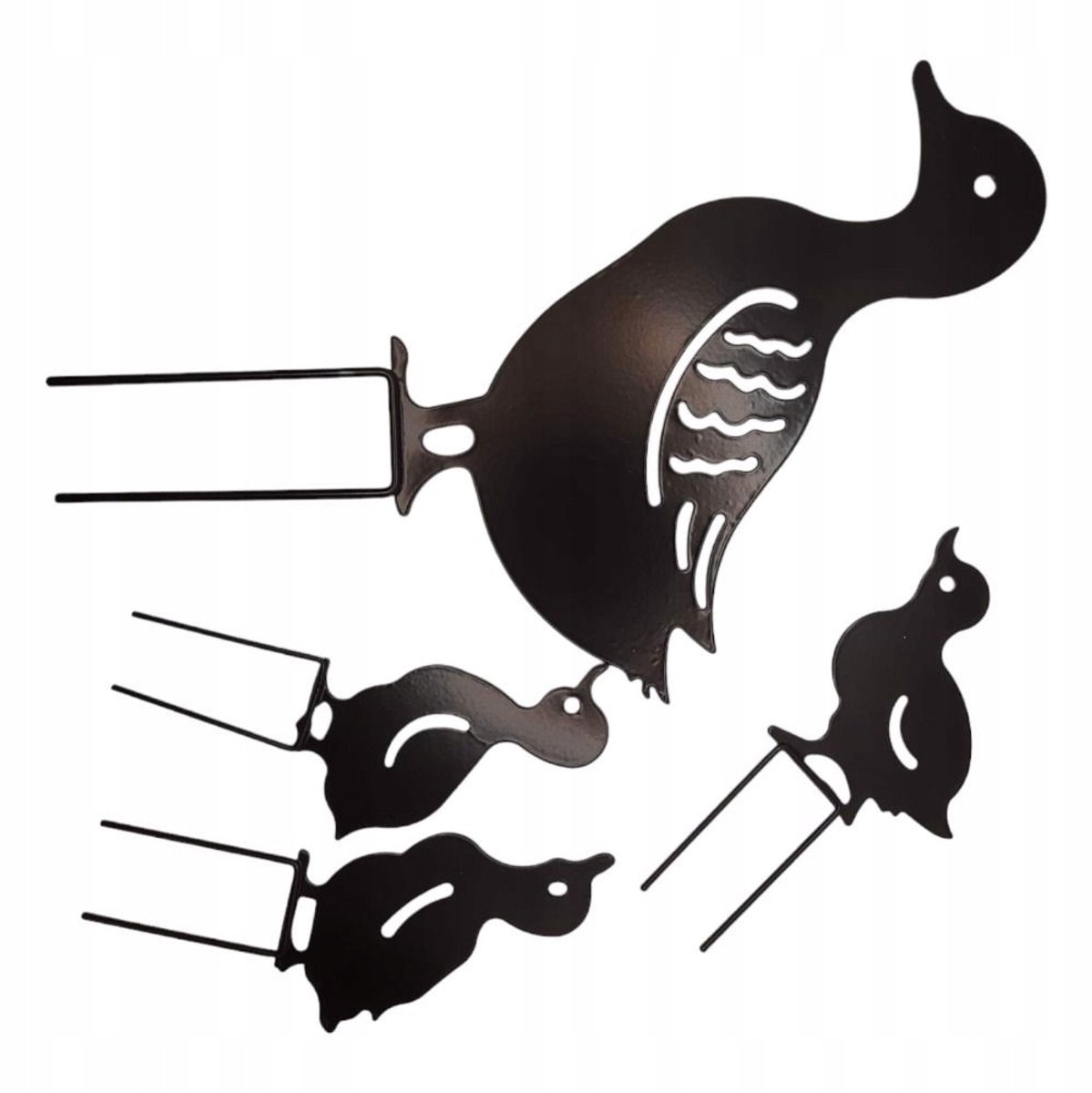 Set van 4 Metalen Tuinkonijnen - Decoratie voor Buiten & Binnen