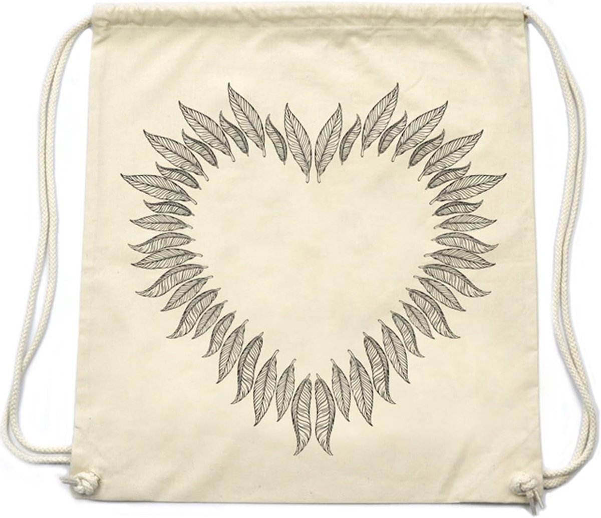 PREMYO gym bag with spell for girls - teenagers sports bag ladies cotton - hipster gym bag nature, White, rucksack - ShopVlot