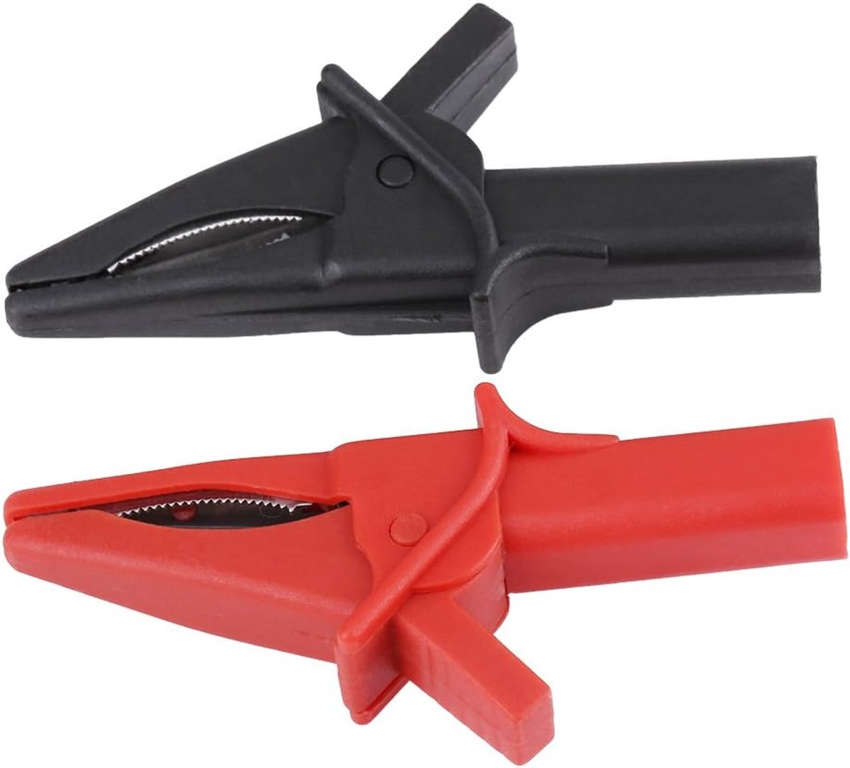 2pcs Fully Insulated Crocodile Alligator Clip Large Dolphin Gator Clips With 4mm Socket for Oscilloscope Test Leads - ShopVlot